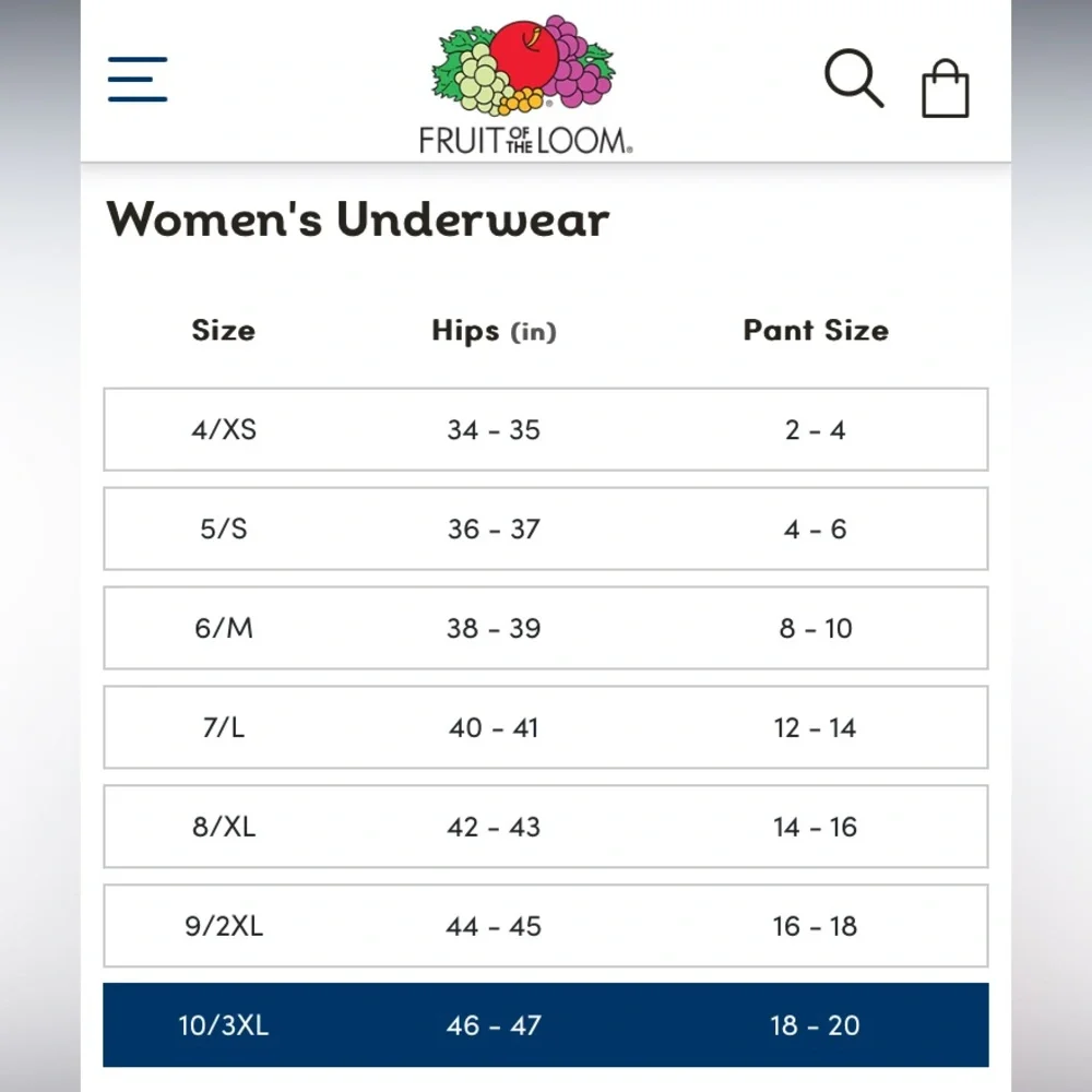 NWOT Bundle of 3: Fruit of the Loom Signature high cut panties plus size - Picture 5 of 5